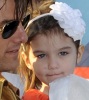 Tom Cruise seen with his daughter Suri at the Super Bowl on February 7th 2010 at the Sun Life Stadium in Miami Florida 3