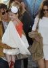 Tom Cruise seen with his wife Katie Holmes and daughter Suri at the Super Bowl on February 7th 2010 at the Sun Life Stadium in Miami Florida 4