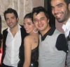 Lara Scandar together with Mohamad Bash Mohamed Serag and Nader Quirat at her private party celebrating the release of her first CD on February 4th 2010 in Cairo Egypt