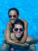 Star Academy seven student Jack Haddad with his girlfriend swimming