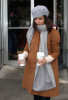 Katie Holmes spotted as leaves a building heading to a nearby Starbucks in New York 2