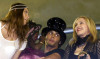 Madonna and Jesus Luz on February 14th 2010 at the Rio carnival