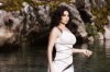 Haifa Wehbe picture of Enta Tani video clip released in February 2010 at the pong wearing a white dress