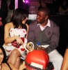 Kim Kardashian with her boyfriend Reggie Bush at The Queen Of Hearts Ball held on February 13th 2010 at LAVO in Las Vegas 1