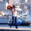 photo of Mohamad Ali Maghrabi from Egypt before star academy walking at the shore