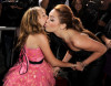 Noah Cyrus and her sister Miley Cyrus at The Last Song premiere held on March 25th 2010 at ArcLight Hollywood in Los Angeles 3