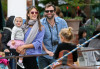 Alessandra Ambrosio seen with Jamie Mazur  and their daughter Anja Louise on April 4th 2010 as they spend Easter at the Sunday Farmers Market on Main Street 4