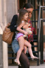 Katie Holmes spotted with her sweet daughter Suri Cruise as they were leaving their New York apartment on April 4th 2010 to get lunch at City Bakery 4