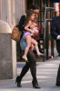 Katie Holmes spotted with her sweet daughter Suri Cruise as they were leaving their New York apartment on April 4th 2010 to get lunch at City Bakery 2