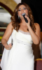 Iraqi singer Shatha Hassoun picture singing on stage at Valentines day concert held in Lebanon Beirut 2