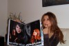 Iraqi singer Shatha Hassoun pictures as she receivs gifts from her own fan club 3