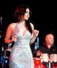 haifa Wehbe concert picture wearing a glam silver dress on March 6th 2010 at Paris Hotel in Las Vegas 4