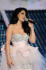 picture on April 9th 2010 from the 8th prime of Star Academy seven of Haifa Wehbe on stage wearing a light pink dress