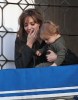 Knox Jolie Pitt drops his doll bunny off his the balcony while with his mother Angelina Jolie on April 9th 2010 in Venice Italy 4