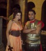 Haifa Wehbe photo while on the filming set of the latest 2010 video clip wearing a roman style dress 4