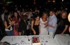 Aline Kessis picture at her birthday party held at one of Beirut restaurants while cutting her birthday cake