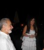 picture of Zena Aftimos from Syria at the birthday party of Aline Kessis held at one of Beirut restaurants with acting teacher Michel Jaber