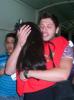 Tahra Hmamich photo while leaving star academy Adma building after the prime while hugging Lebanese student Rayan Eid