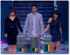 picture from the star academy prime on May 28th 2010 of the three nominees with Rahma from Iraq having the highest percentage of votes