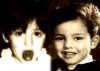 Rahma Ahmad photo as a little girl nwxt to a picutre of Mohamad Ramadan when he was also a baby