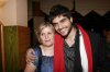 Nassif Zeitoun picture while at the celebration dinner of him being the winner of the 7th season of StarAcademy on June 5th 2010 in Lebanon with his mother