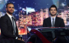 pictrure of the Star Academy 7 prime 16th finale with Nassif Zeitoun on stage with Mohammad Ramadan