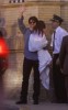 Tom Cruise and Suri Cruise spotted on June 15th 2010 as they arrived in Seville Spain 2