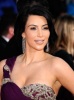 Kim Kardashian photo on January 30th 2011 at the red carpet of the 17th Annual SAGA Screen Actors Guild Awards wearing a long violet one shouldered dress dress 1