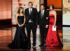 Alyson Hannigan  with Jason Segel and Josh Rando and Cobie Smulders onstage during the 61st Primetime Emmy Awards held  on September 20th 2009 at the Nokia Theatre 2