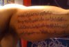 closeup picture of the tattoo on Karim's arm