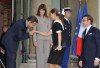 Carla Bruni Sarkozy and French President Nicolas Sarkozy seen with Princess Victoria and Prince Daniel of Sweden in the courtyard of Elysee Palace on September 28th 2010 in Paris 2