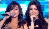 picture of Christine Saadeh and Yasmine Hajjoul singing on stage at the third prime of star academy season eight on April 15th 2011