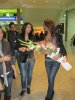 lamia jamal matar photo at the Tunisian airport as she reaches her country with fans and family members waiting for her 1