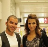 lamia jamal picture as she leaves from Beirut airport after she was eliminated from star academy with Mohamad Rafe3 brother