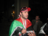 Mohamad Alqaq pictures as he reaches the Amman airport after he was eliminated from star academy 6