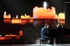 star academy fifth prime on April 29th 2011 picture of Nesma Mahgoub singing on stage accomanied by Michel Fadel on the piano