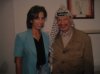 Family of the Palastinian student Lian Bazlamit picture of her mother with late president Yaser Arafat