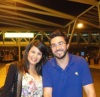 Asmaa Mahalaoui with Mahmoud Shokry at the airport