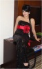 latest photo shoot of the star academy seven graduate Rahma Ahmed from Iraq weaing a black strapless dress 1