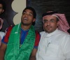 Mohamad Abdullah as he arrives back to saudi arabia at the airport after he left star academy 11