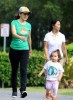 Thalia seen jogging with her daughter Sabrina Sakae in March 2010 at the West Palm Beach 5