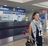 Layan Bazlamit picture in Beirut airport on July 3rd 2011 to depart back to jordan after she left staracademy 6